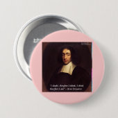 Rene Descarte Ich denke, daher bin ich Zitat Button (Vorne & Hinten)