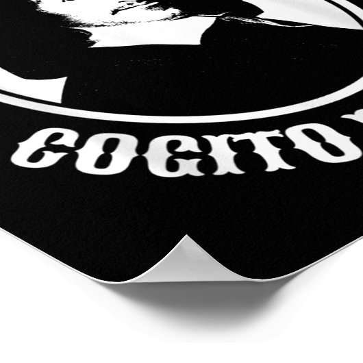 Rene Descartes Cogito Ergo Sum Quote Poster (Ecke)