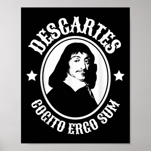 Rene Descartes Cogito Ergo Sum Quote Poster (Vorne)