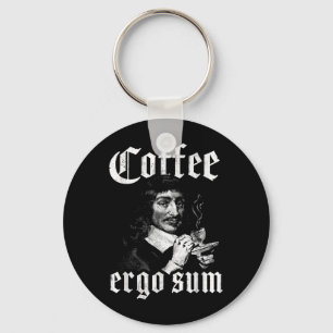 René Descartes Grundsätze Philosophie Kaffee Ergo Schlüsselanhänger