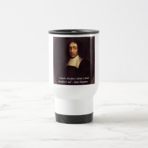 René Descartes Ich denke, also bin ich Zitat Reisebecher