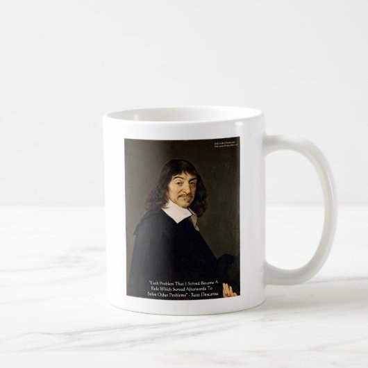Rene Descartes löst Probleme Weisheit Zitate Gesch Kaffeetasse (Rechts)