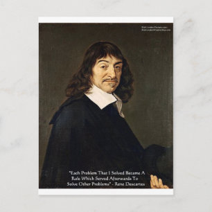 Rene Descartes löst Probleme Weisheit Zitate Gesch Postkarte