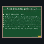 Rene Descartes Mathematics Posters Quotes Poster<br><div class="desc">Rene Descartes Mathematics quotes. I think therefore I am</div>