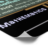 Rene Descartes Mathematics Posters Quotes Poster (Ecke)