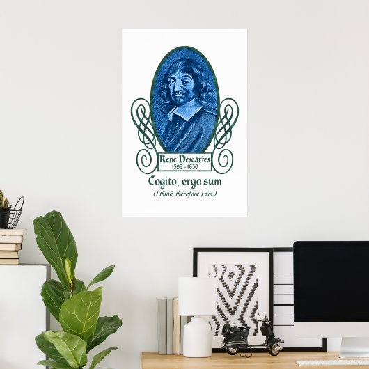 René Descartes Poster (Heimbüro)