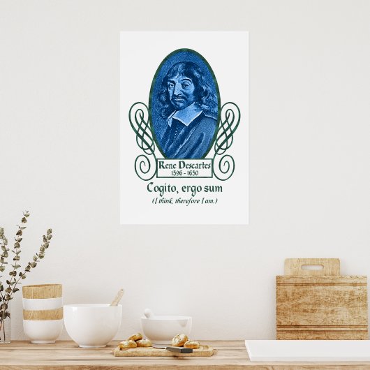 René Descartes Poster (Küche)
