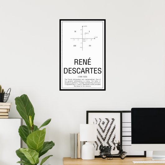 René Descartes Poster (Heimbüro)