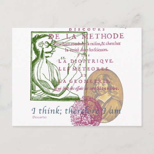 Rene Descartes Postkarte (Vorderseite)