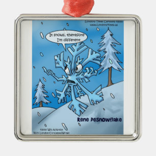 Rene Descartes Snowflake lustige Weihnachtsschmuck