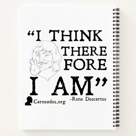Rene Descartes SpiralNotebook Notizblock (Rückseite)