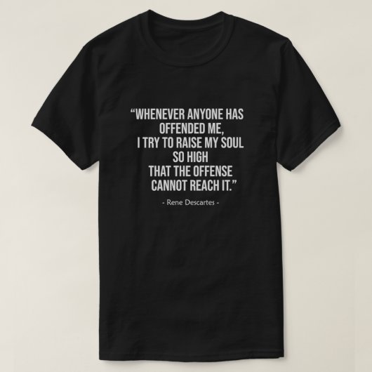 Rene Descartes-Zitate und Redewendungen 36 T-Shirt (Design vorne)
