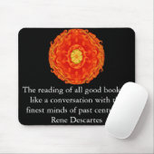 Rene- Descartesliteratur-Zitat Mousepad (Mit Mouse)