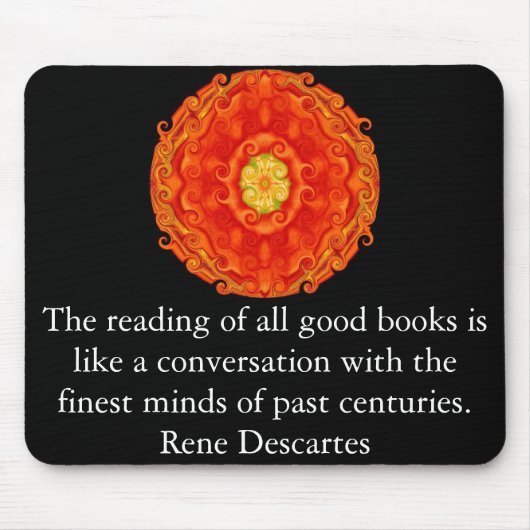 Rene- Descartesliteratur-Zitat Mousepad (Vorne)