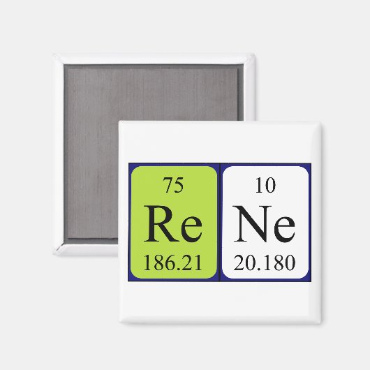Rene Periodenmagnet Magnet (Vorderseite/Rückseite)