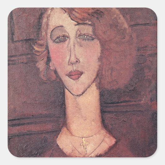 Renee, 1917 quadratischer aufkleber (Vorderseite)