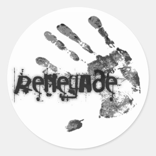 Renegade-Aufkleber Runder Aufkleber (Vorderseite)