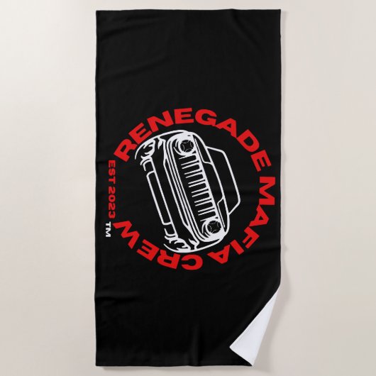 Renegade Mafia Crew Beach Handtuch (Vorderseite)