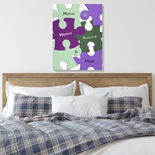 Renewal Lila Mystery Magic Puzzle Leinwanddruck (Insitu (Schlafzimmer))