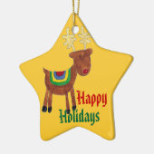 Renfeiertagsverzierung Keramikornament (Links)