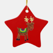 Renfeiertagsverzierung Keramikornament (Hinten)