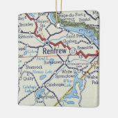 Renfrew ON Vintag Map Keramikornament (Links)