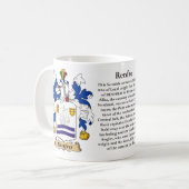 Renfro, der Ursprung, die Bedeutung und das Wappen Kaffeetasse (Vorderseite Links)