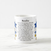 Renfro, der Ursprung, die Bedeutung und das Wappen Kaffeetasse (Mittel)