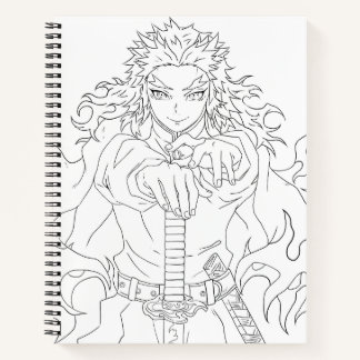Rengoku inspirierter Manga-Stil Notizblock