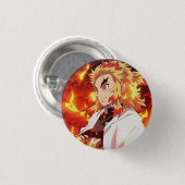 Rengoku Kyojuro Button (Vorne & Hinten)