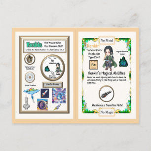 Renkin Wizard - Rhenium Element Postkarte