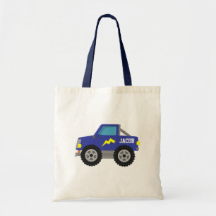 Renn-Blau-Monstertruck, für Jungen Tragetasche
