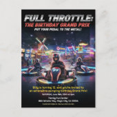 Renn-Geburtstagsfeier Full Throttle Postkarte (Vorderseite)