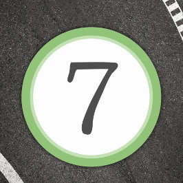 Renn-Nummer Runder Aufkleber