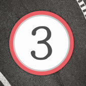 Renn-Nummer Runder Aufkleber