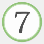 Renn-Nummer Runder Aufkleber (Vorderseite)