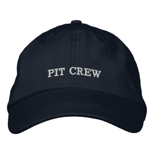 Rennauto-Geburtstag-Pit-Crew  Bestickte Baseballkappe (Vorderseite)