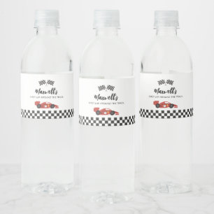 Rennauto-Geburtstag Wasserflaschenetikett