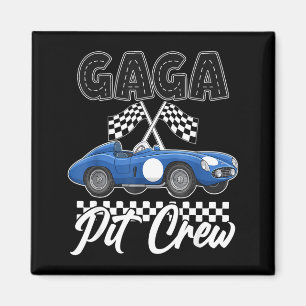 Rennauto-Geburtstagsfeier Rennfamilie gaga Pit Magnet