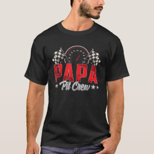 Rennauto-Geburtstagsfeier Rennfamilie Papa-Pit-Cre T-Shirt