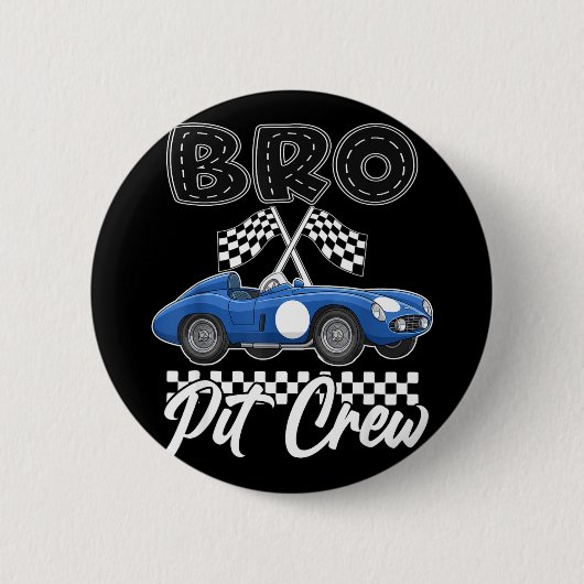 Rennauto-Geburtstagsfeier-Rennfamilienbruder-Pit-C Button (Vorderseite)