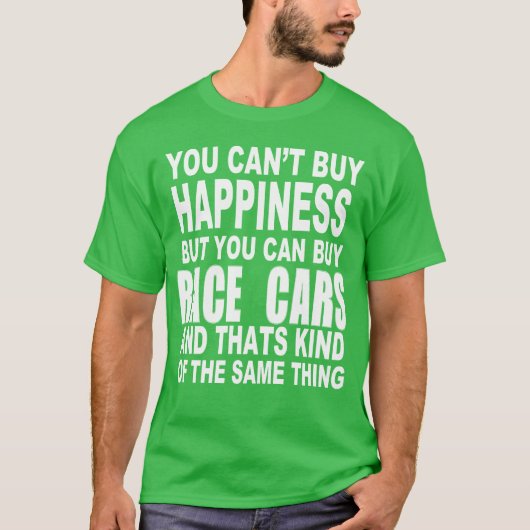 Rennauto Glück Geschenk Freunde T-Shirt (Vorderseite)
