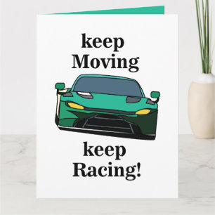 Rennauto-Rennsport-Rennfahrer-Geburtstag Karte