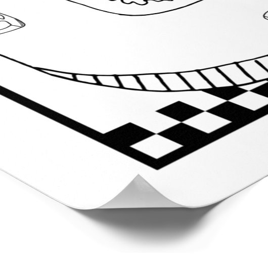 Rennbahn Motorwagen Jungs DIY Färben Poster (Ecke)