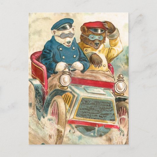 Rennbären Postkarte (Vorderseite)
