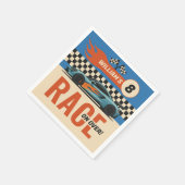 Rennen auf über Coolen Rennwagen Jungs zum Geburts Serviette (Ecke)