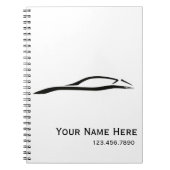 Rennen-Auto-Notizbuch - personalisiert Notizblock (Vorderseite)