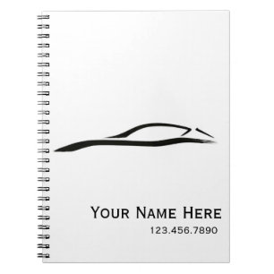 Rennen-Auto-Notizbuch - personalisiert Notizblock
