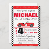 RENNEN-AUTO-PARTY LADEN EIN EINLADUNG (Vorne/Hinten)