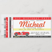 RENNEN-AUTO-PARTY LADEN EIN EINLADUNG (Vorderseite)